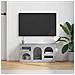 Mobile TV Grigio cemento 80 x 35 x 40 cm Legno multistrato - Foto miniatura 4