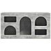 Mobile TV Grigio cemento 80 x 35 x 40 cm Legno multistrato - Foto miniatura 5