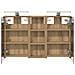 Set di Armadi da Bagno con lo scaffale 3 pcs 80 x 10,5 x 50 cm - Foto miniatura 7