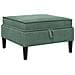 Pouf con Storage Verde Mare Velluto - Foto miniatura 1