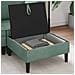 Pouf con Storage Verde Mare Velluto - Foto miniatura 3