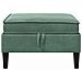 Pouf con Storage Verde Mare Velluto - Foto miniatura 4