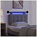 Testiera sospesa Con luce LED Grigio Scuro Tessuto - Foto miniatura 5