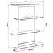 Scaffale da parete A parete Bianco 100 x 20 x 126 cm - Foto miniatura 7