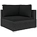 Set Divani da Giardino 10 pz con Cuscini in Polyrattan Nero - Foto miniatura 4