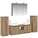 Set di mobili per il bagno 6 pcs Rovere Artigianale - Foto miniatura 1