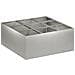 Vaso da giardino Argento 100 x 100 x 20 cm Acciaio Inox - Foto miniatura 1