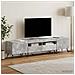 Mobile TV LED a 5 pezzi Grigio Cemento Legno ingegnerizzato - Foto miniatura 5