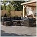 Set Divano da Giardino 12 pz Grigio polyrattan - Foto miniatura 3
