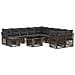 Set Divano da Giardino 12 pz Grigio polyrattan - Foto miniatura 1