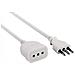 46113 Prolunga 3 Mt Spina E Presa Piccola 10a, Bianco - Sezione Cavo 3g0,75 Mm² - Foto miniatura 4