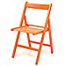 Sedia Pieghevole In Faggio Di Alta Qualita Colore Arancio 43x48xh. 79 Cm - Foto miniatura 2