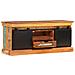 Mobile Porta Tv 110x30x45 Cm In Legno Massello Di Recupero - Foto miniatura 4