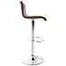 2 Sgabelli Alti Hoover in Tessuto - Set 2 Sgabelli Bar Design Regolabile 59-80 cm I Sedie Sgabello Girevole 360°con Schienale Marrone Cromato - Foto miniatura 2