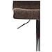 2 Sgabelli Alti Hoover in Tessuto - Set 2 Sgabelli Bar Design Regolabile 59-80 cm I Sedie Sgabello Girevole 360°con Schienale Marrone Cromato - Foto miniatura 4