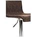 2 Sgabelli Alti Hoover in Tessuto - Set 2 Sgabelli Bar Design Regolabile 59-80 cm I Sedie Sgabello Girevole 360°con Schienale Marrone Cromato - Foto miniatura 5