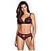 Tulia Completino Intimo Donna Reggiseno Brasiliana Pizzo, Nero Rosa, S / m - Foto miniatura 1