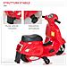 Vespa Elettrica Per Bambini Batteria 6v Fari E Clacson 18-36 Mesi - Foto miniatura 3