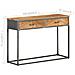 Tavolo Consolle 110x35x75 Cm In Legno Massello Di Acacia - Foto miniatura 9