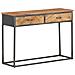 Tavolo Consolle 110x35x75 Cm In Legno Massello Di Acacia - Foto miniatura 10