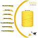 100m Macrame Corda Giallo | Filo Cotone Uncinetto | 2-3 Mm (+-0.5mm) | 15 Strati | Grande Spago Da Cucina Rotolo Spessi Naturali Forte | Decorazione Casa Artigianato Artistico Foto - Foto miniatura 3