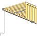 Tenda Retrattile Automatica Parasole 3,5x2,5 m Gialla Bianca - Foto miniatura 3