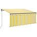 Tenda Retrattile Automatica Parasole 3,5x2,5 m Gialla Bianca - Foto miniatura 1