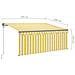 Tenda Retrattile Automatica Parasole 3,5x2,5 m Gialla Bianca - Foto miniatura 6