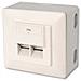 Presa Modulare a Muro CAT5e 2x RJ45 F / F Colore Bianco - Foto miniatura 2