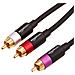 PBH-20214 2.438m RCA 2 x RCA Nero, Oro, Rosa, Rosso, Bianco cavo audio - Foto miniatura 4
