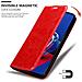 Custodia Compatibile Con Asus Zenfone 7 Pro In Rosso Mela - Coperchio Protettiva Con Chiusura Magnetica, Funzione Stand E Tasca Per Le Carte - Foto miniatura 7