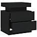 Comodino Nero 45x35x52 cm in Legno Multistrato - Foto miniatura 7