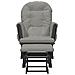 Poltrona Glider Con Sgabello Grigio Chiaro In Tessuto - Foto miniatura 3