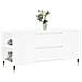 Tavolino Da Salotto Bianco 102x44,5x50 Cm In Legno Multistrato - Foto miniatura 3