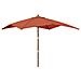 Ombrellone Da Giardino Palo In Legno Terracotta 300x300x273 Cm - Foto miniatura 2