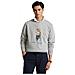 Felpa Uomo Girocollo Orso Polo Bear Orsetto In Cotone Stampa Polo Bear Felpa Senza Cappuccio Orso Ralph Lauren Tg M - Foto miniatura 2