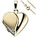 Ciondolo Cuore Da Aprire Per Foto 333 Oro 1 Zircone Con Catena 50 Cm - Foto miniatura 1