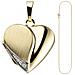 Ciondolo Cuore Da Aprire Per Foto 333 Oro 1 Zircone Con Catena 50 Cm - Foto miniatura 2