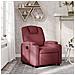 Poltrona Reclinabile In Tessuto Rosso Vino - Foto miniatura 1