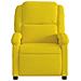 Poltrona Massaggiante Reclinabile Gialla In Velluto - Foto miniatura 3