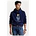 Felpa Ralph Lauren Con Cappuccio Polo Bear Blu Tg Xl - Foto miniatura 2