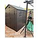 Casetta Cottage Da Giardino Porta Attrezzi In Resina Effetto Legno Montebianco Marrone - Foto miniatura 2