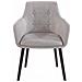 Bradford Set Di 2 Sedie Da Pranzo Imbottite In Tessuto Grigio Chiaro - Foto miniatura 2