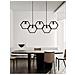 Lampadario A Sospensione 5 Portalampada E27 In Metallo Geometrico Esagonale - Foto miniatura 1