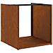 Rastrelliera per Legna da Ardere 40x40x40 cm in Acciaio Corten - Foto miniatura 1