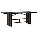Tavolo Giardino Piano In Vetro Marrone 190x80x75cm Polyrattan - Foto miniatura 2