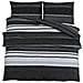 Set Copripiumino Nero E Bianco 200x200 Cm In Cotone - Foto miniatura 1