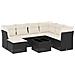 Set Divani da Giardino con Cuscini 8 pz Nero in Polyrattan - Foto miniatura 1