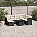 Set Divani da Giardino con Cuscini 8 pz Nero in Polyrattan - Foto miniatura 2