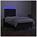 Letto a Molle con Materasso e LED Nero 120x190 cm in Tessuto - Foto miniatura 4